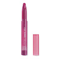 Heart On ColourPop Lippie Stix stands uncapped, revealing an angled fuchsia bullet in a translucent hot‑pink tube labeled lippie stix, with the matching pink cap set beside it on a clean white background.