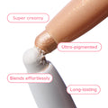ColourPop Shadow Stix Metallic Neutrals - two shimmery cream eyeshadow sticks, champagne gold and icy pearl, pressing tip-to-tip to show super-creamy, ultra-pigmented color that blends effortlessly and lasts on a clean white background.