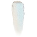 Shimmering icy blue-white iridescent eyeshadow swatch, Super Cool Jelly Much Shadow by ColourPop, shown in a single smooth swipe on a white background; ColourPop Jelly Much Shadow gel formula with fine pearl sparkle.