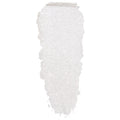 Tassel Super Shock Shadow by ColourPop - pearly white eyeshadow swatch shimmering with icy silver microglitter - smeared in a single swipe to show creamy texture and high-shine finish, on a clean white background.