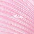 Peep This ColourPop Ultra Glossy Lip swatch showing sheer pink gloss with baby-blue pearl shimmer rippling in curved streaks, with the product name centered in white type.